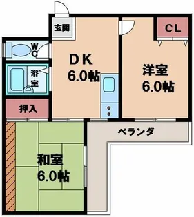 シティパレス今川パート3【5階】の間取り