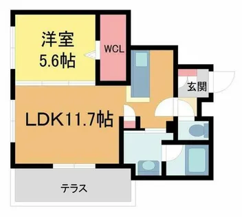 フルレゾン御影【301号室】の間取り