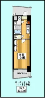 ロイヤルコンフォート渡辺通【19階】の間取り