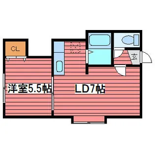 1LDKの間取り画像