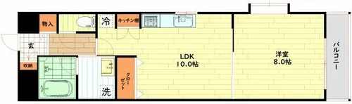 大阪府大阪市浪速区桜川2丁目【マンション】の間取り