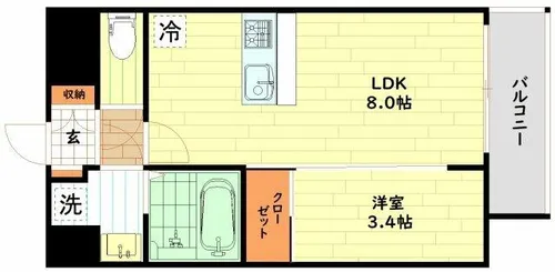 エスリードレジデンス大阪福島シティスクエア【5階】の間取り