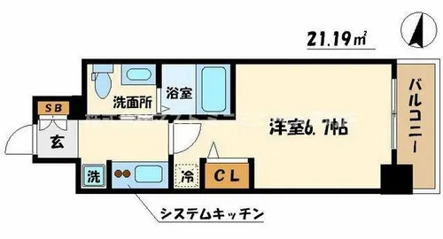 エステムコート難波サウスプレイスⅣパークグレイス【10階】の間取り