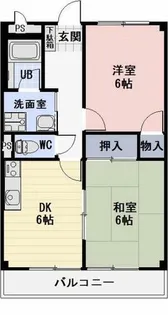 西里ハイツ B【2階】の間取り