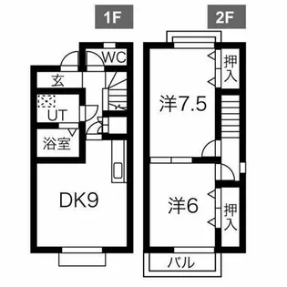 プローグ小木【B102号室】の間取り