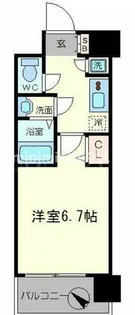 レジュールアッシュ中之島サウス【6階】の間取り