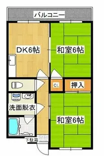 大産板付マンション【4階】の間取り