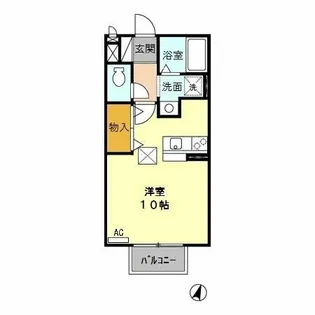 セジュール大和【101号室】の間取り