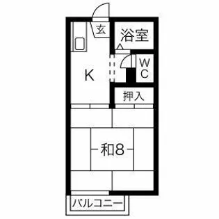 アーバンライフII【206号室】の間取り