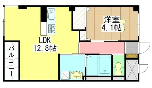 福岡県北九州市八幡西区御開4丁目【アパート】の間取り