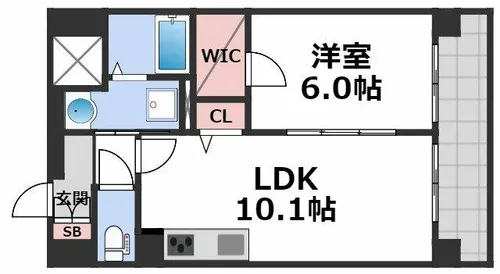 ヴァンヴェール森ノ宮【7階】の間取り