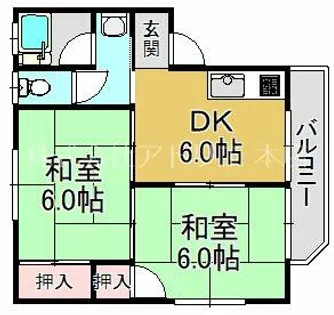 稲地ハイツ【4階】の間取り