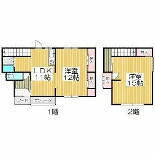 北海道室蘭市知利別町2丁目【一戸建】の間取り