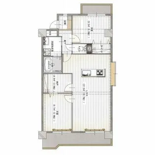 クレッセンド清水ヶ岡【1階】の間取り