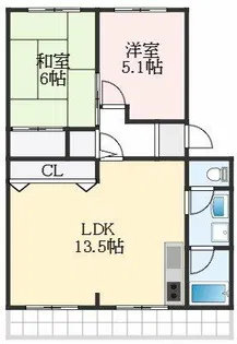 コープ野村浜寺公園2棟【4階】の間取り