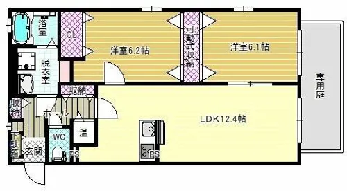 メゾン・カンフリエ【2階】の間取り