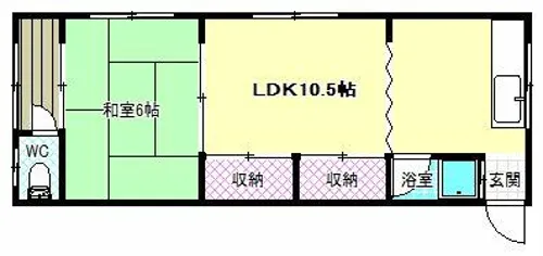 仲辻第一マンション【2階】の間取り