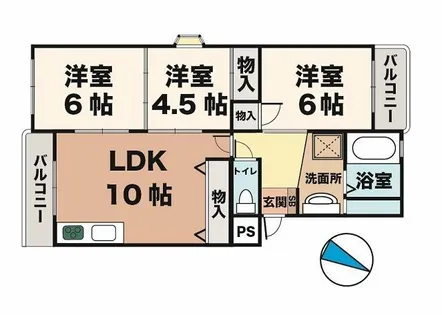 メゾン大津和【1階】の間取り