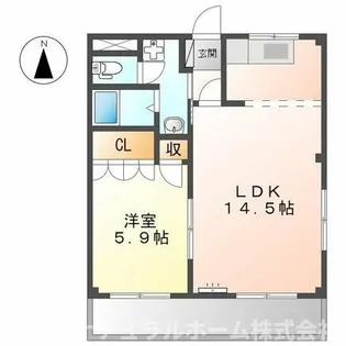 ホワイトハウス草間【101号室】の間取り