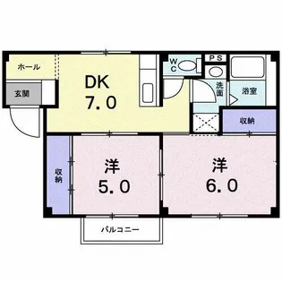 アメニティタウン高洲【1階】の間取り