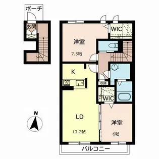 テネラメンテ【B202号室】の間取り