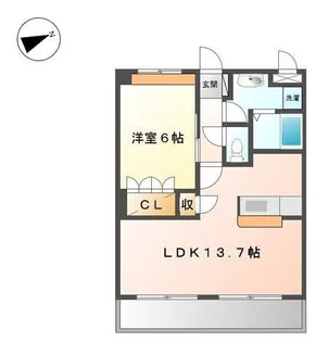 West Hills 弐番館【1階】の間取り