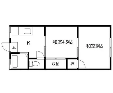 白楊荘【B号室】の間取り