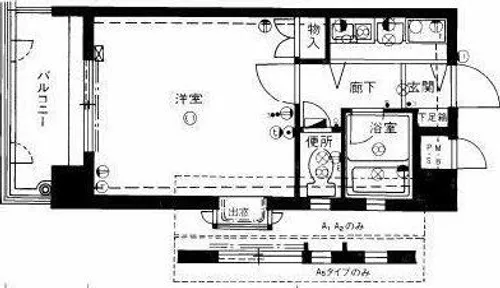 ロマネスク西公園第5【5階】の間取り