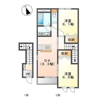 グランドゥールII【2階】の間取り