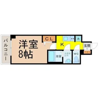 プレサンス広小路通パルス【4階】の間取り