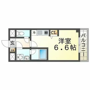 AILE武庫之荘【4階】の間取り