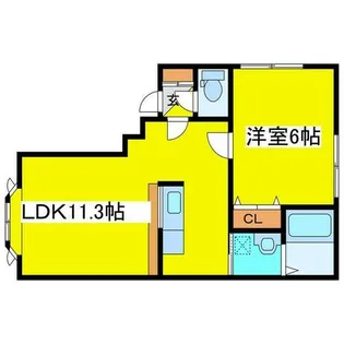 モデュロールN483-Ⅲ【201号室】の間取り