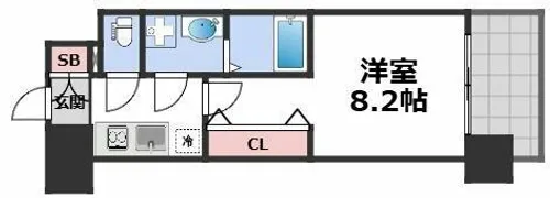 リヴェント玉造【2階】の間取り