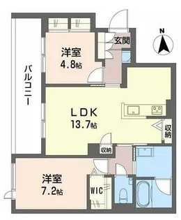 Shamaison cocolu Ⅰ【203号室】の間取り