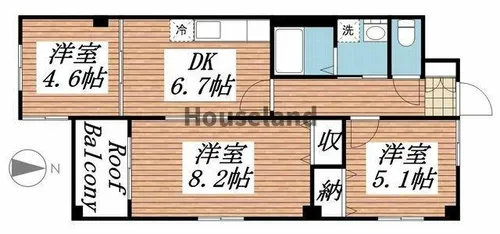 フォーチュネイト吹屋【2階】の間取り