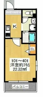 パーラム関目【1階】の間取り