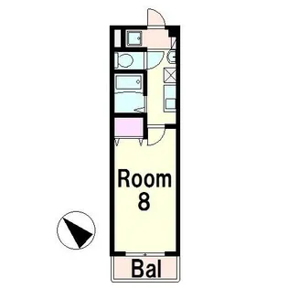 Rooms Ooji【6階】の間取り