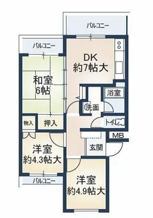 メゾン芝花【3階】の間取り