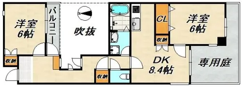 グランドメゾン須磨【1階】の間取り
