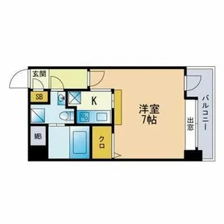 エステートモア赤坂【7階】の間取り