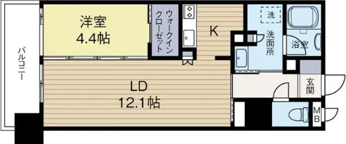 福岡県福岡市中央区清川1丁目【マンション】の間取り