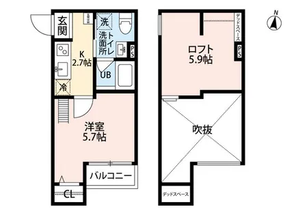 大阪府堺市東区西野【アパート】の間取り
