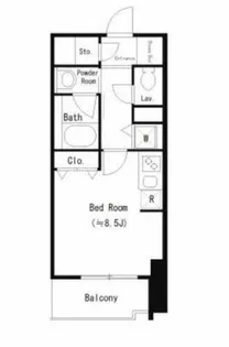 パークキューブ北浜【7階】の間取り
