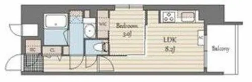 S-RESIDENCE天満橋ar【8階】の間取り