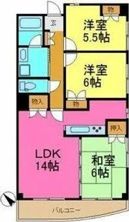 ローズガーデン楠元【3階】の間取り