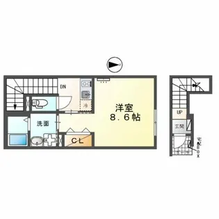 エミフル妙音【2階】の間取り