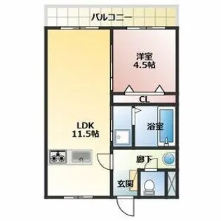 ハイツ禎紫園 C【2階】の間取り
