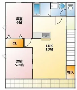 キャプリコーンエス A【201号室】の間取り