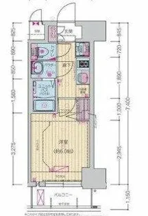 プレサンス四天王寺前夕陽ヶ丘ヴィリード【13階】の間取り