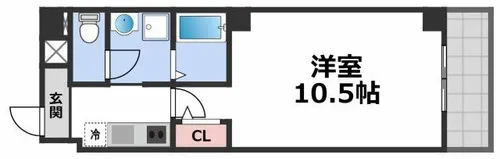 ヴィラナリー関目【4階】の間取り
